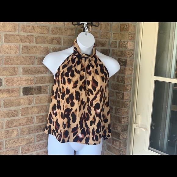 ❣️SALE 3/$25❣️ PLUS SZ Leopard Backless Sexy Halter NWT - Picture 8 of 12